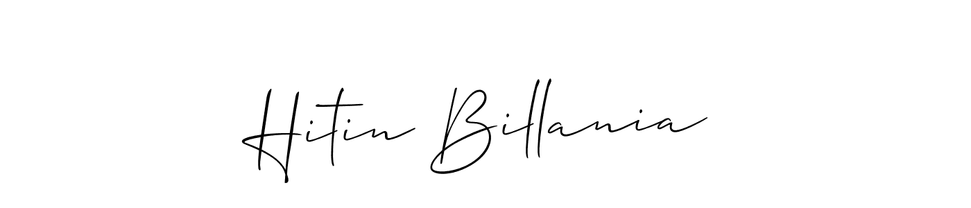 Once you've used our free online signature maker to create your best signature Allison_Script style, it's time to enjoy all of the benefits that Hitin Billania name signing documents. Hitin Billania signature style 2 images and pictures png